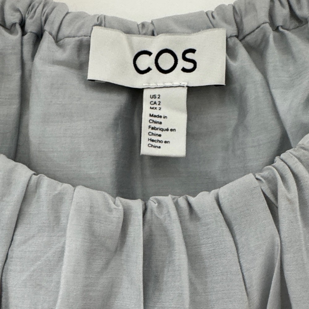 COS Light Gray Blouse size 2 - Picture 4 of 6